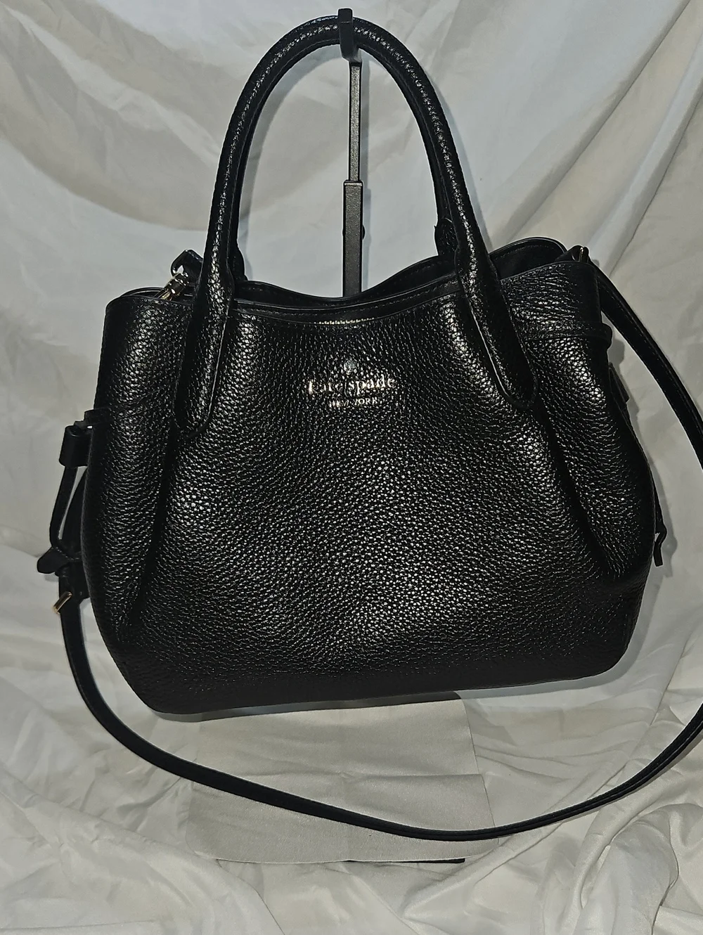 kate spade Black Pebbled Leather Small Dumpling Shoulder Bag